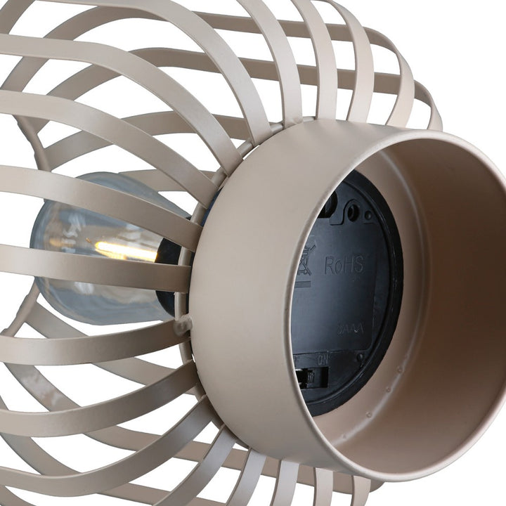 Gilde - Windlicht (LED) Pavone Metall beige