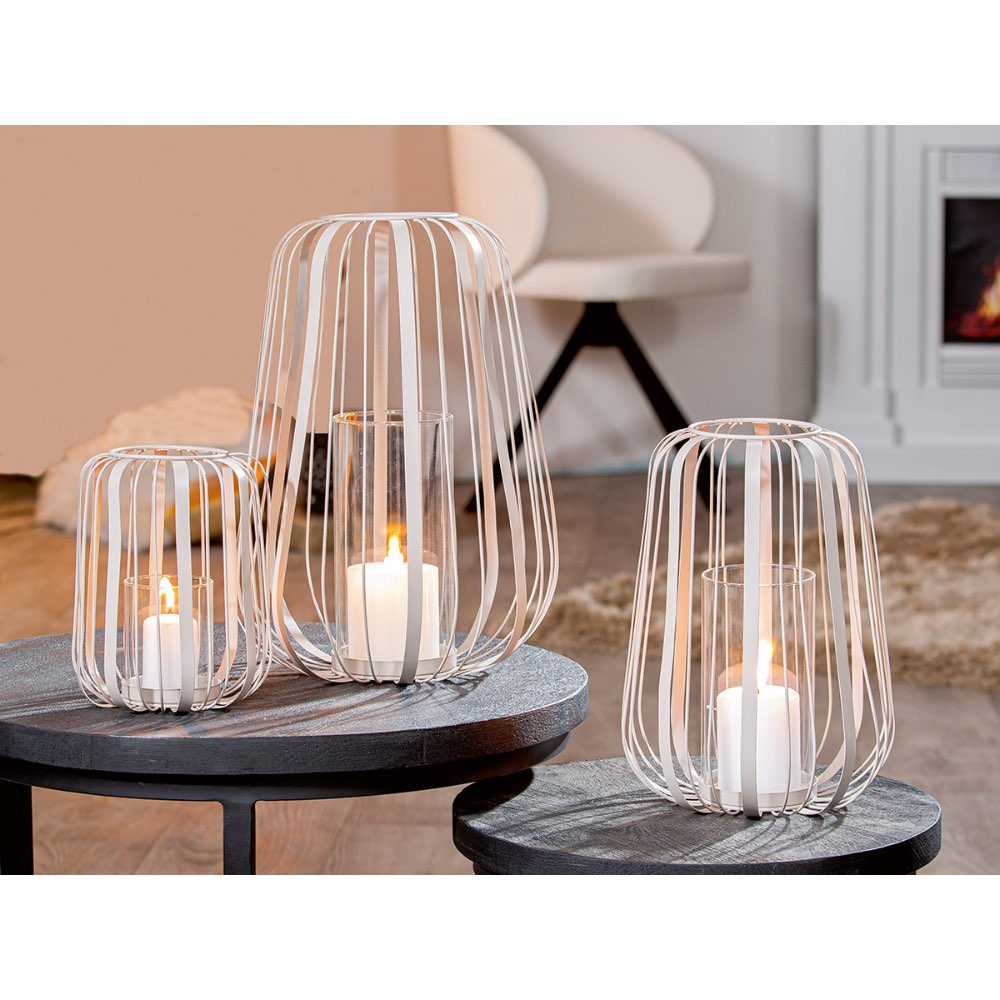 Gilde - Windlicht Rimini mit Glaseinsatz