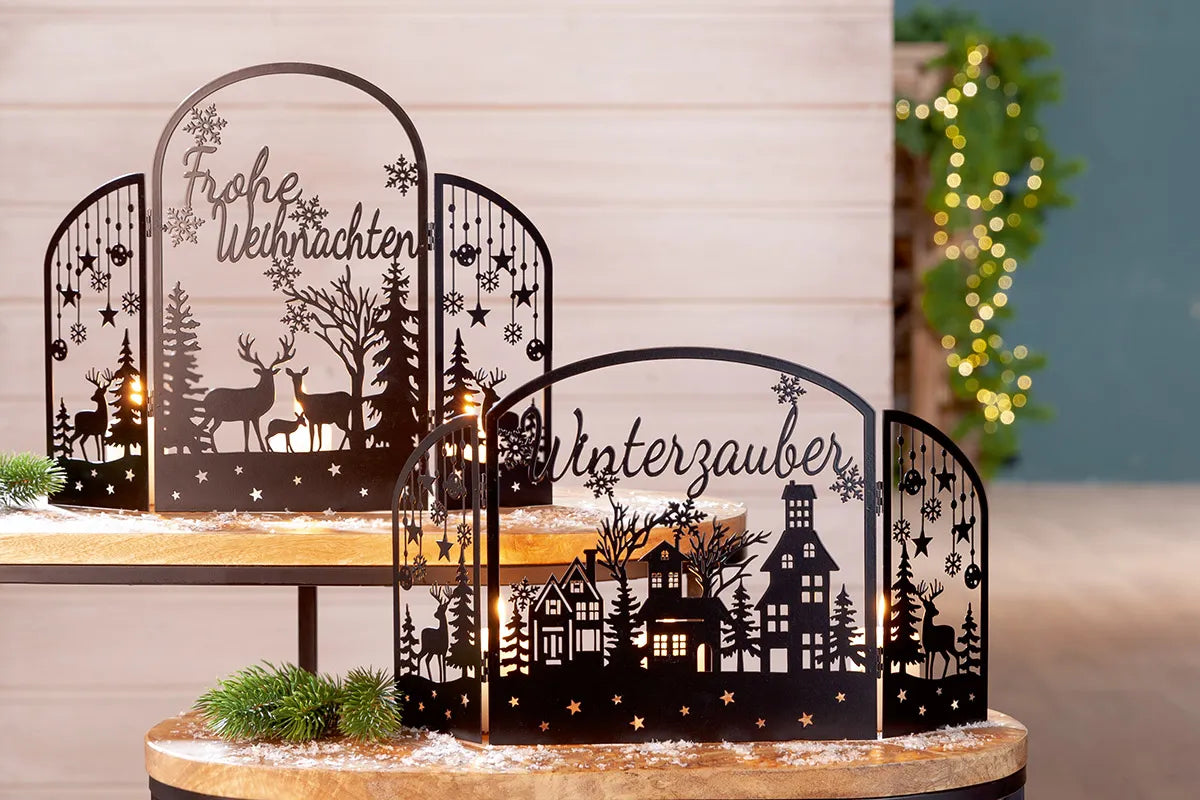 Gildehandwerk Weihnachtsaufsteller Metall Frohe