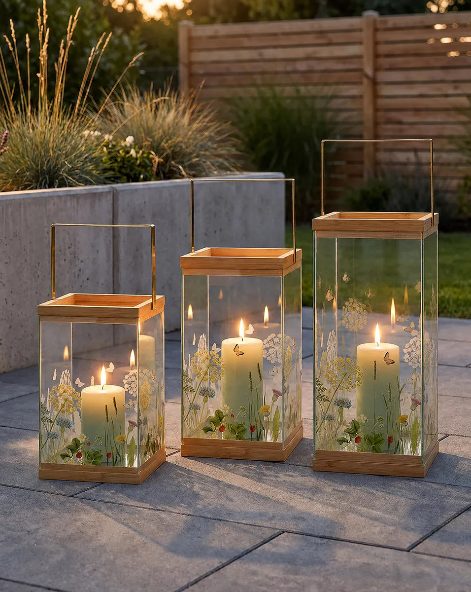 Gildehandwerk Windlicht Set Windlichter Wild Flowers