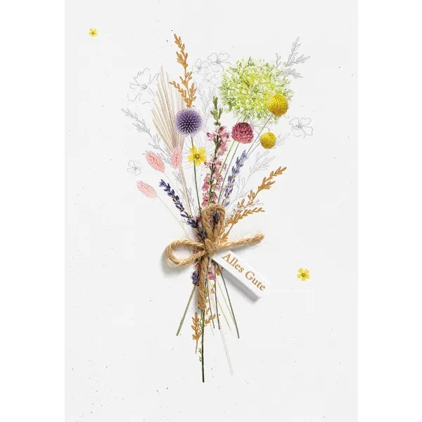 Glückwunschkarte Alles Gute – Natur &amp; Blumen