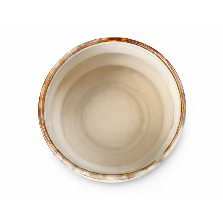 Alsaba Home - Glasierter Keramiktopf Blossom XL mit Wellenstruktur