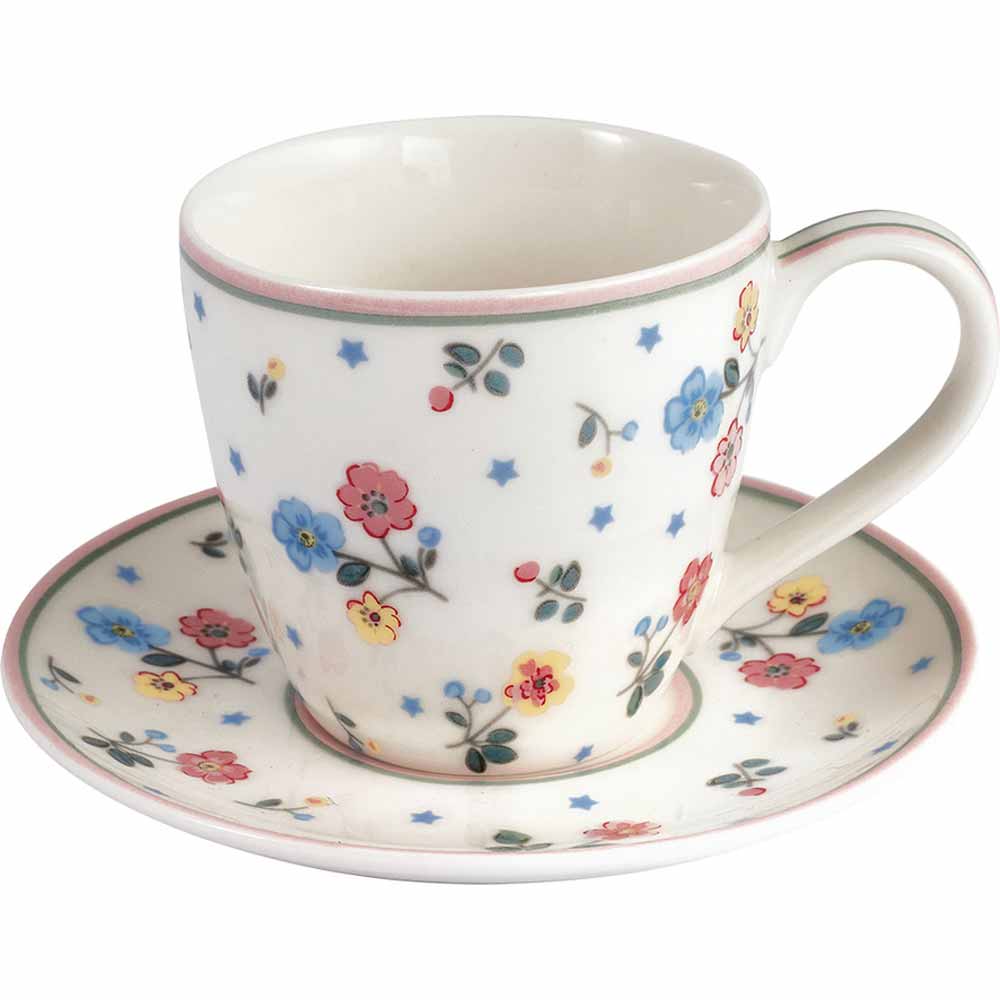 GreenGate - Adelena Espresso Tasse mit Untertasse white