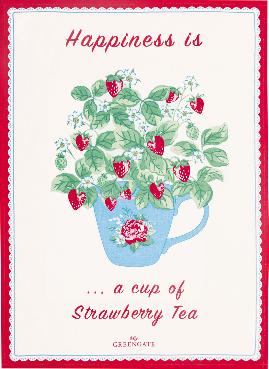 GreenGate - Berry Geschirrtuch bedruckt white