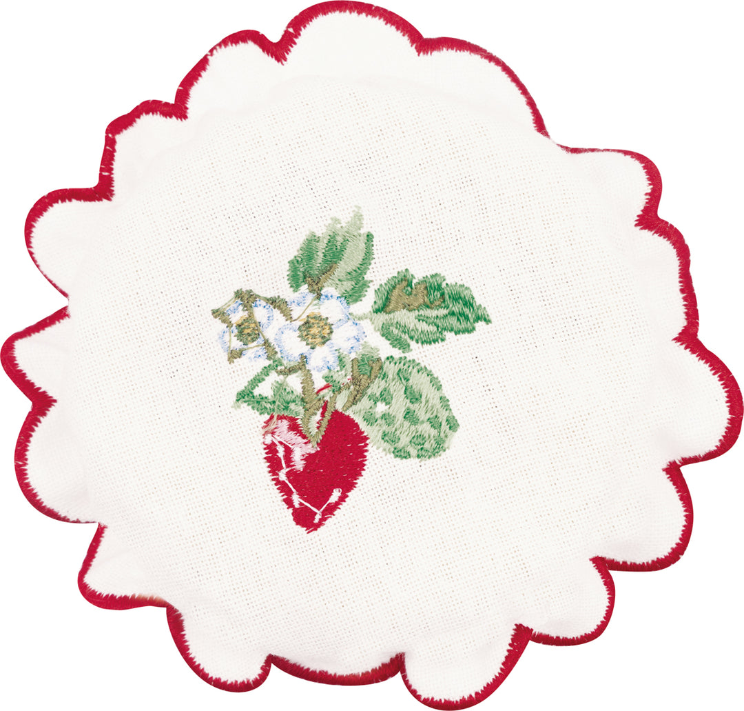 GreenGate - Berry Marmeladendeckchen white w emb
