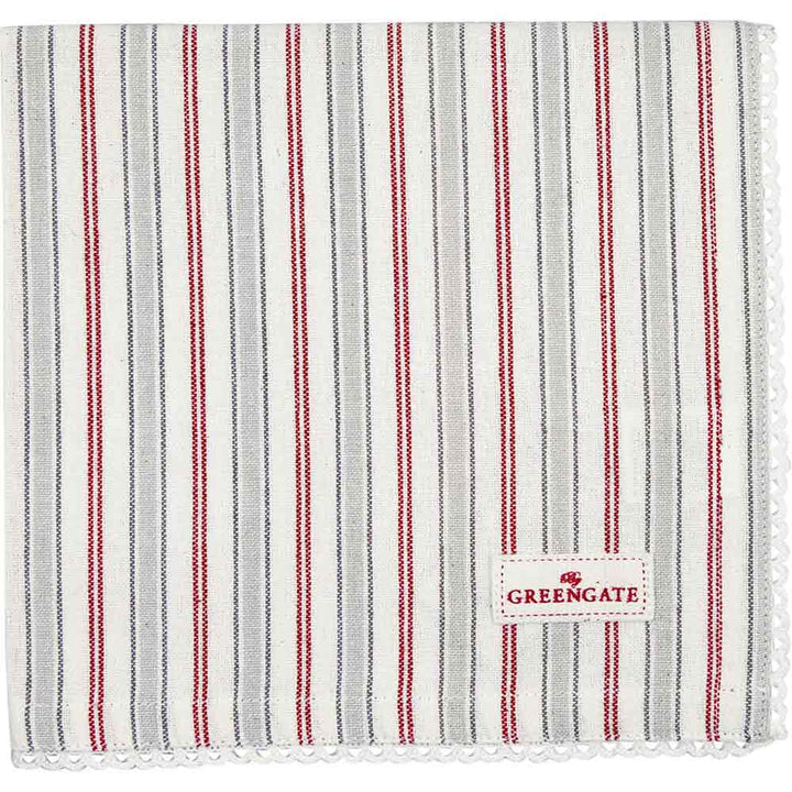 GreenGate - Cara Stoffserviette mit Spitze red