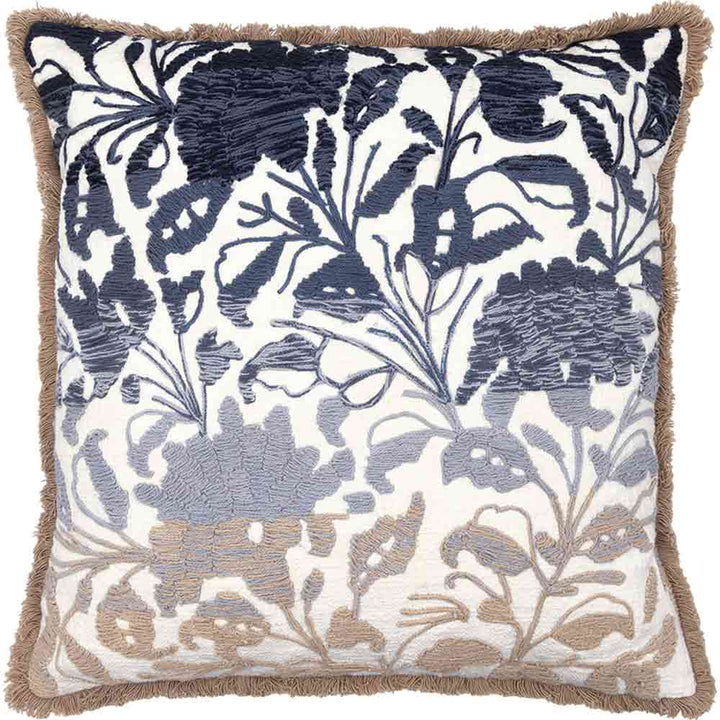 GreenGate - Flower Blue Kissenbezug mit Stickerei 45 x 45 cm