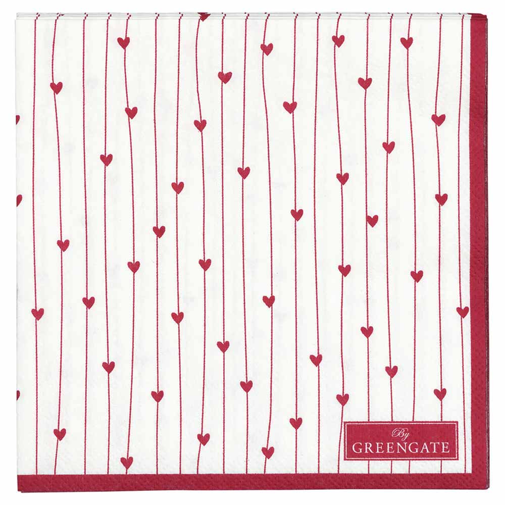 GreenGate - Grace Papierservietten white small 20 Stück