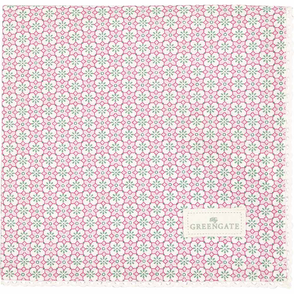 GreenGate - Gwen Stoffserviette mit Spitze pale pink
