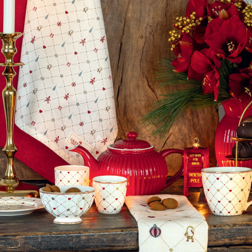 GreenGate - Clarina Stoffserviette mit Stickerei White