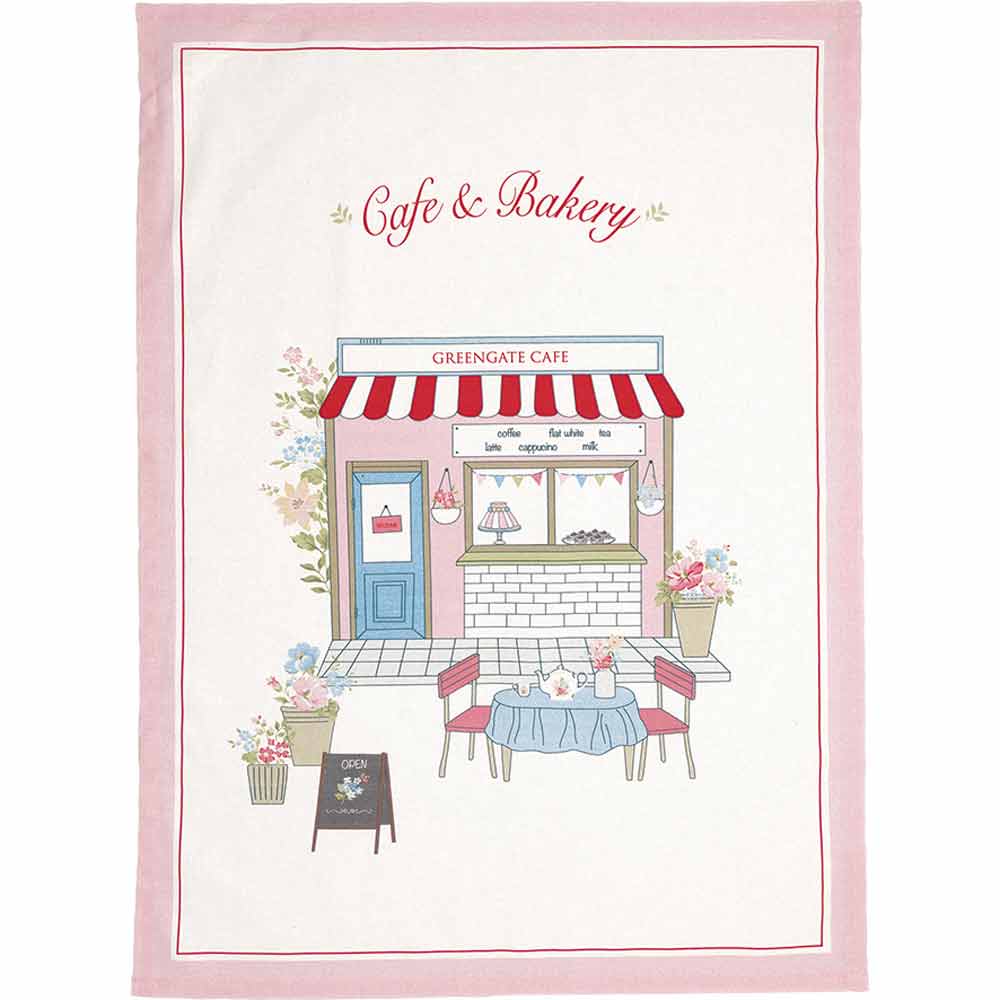 GreenGate - Josefina cafe Geschirrtuch piece printed white