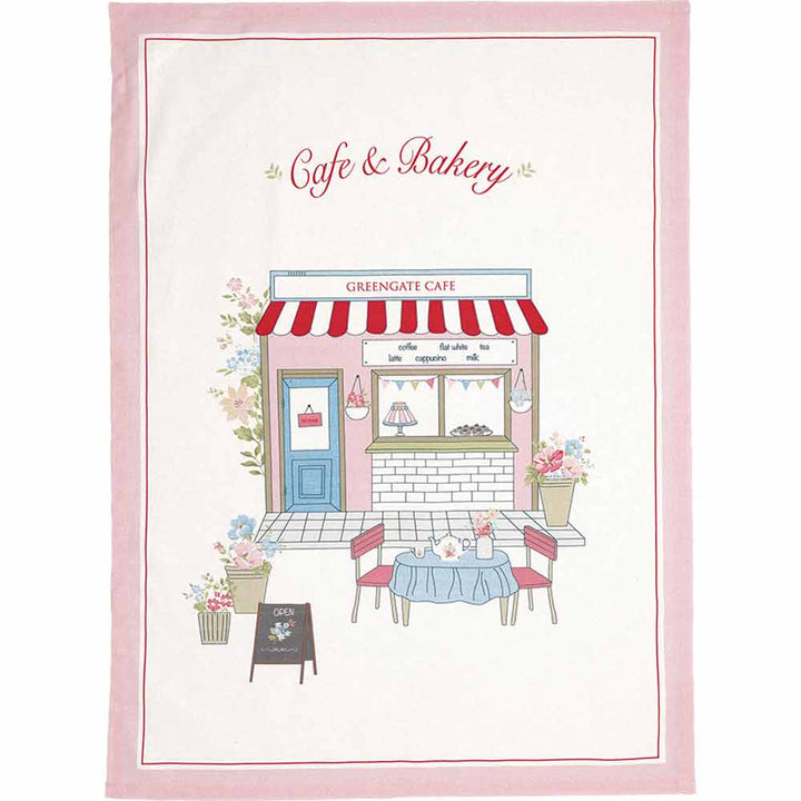 GreenGate - Josefina cafe Geschirrtuch piece printed white