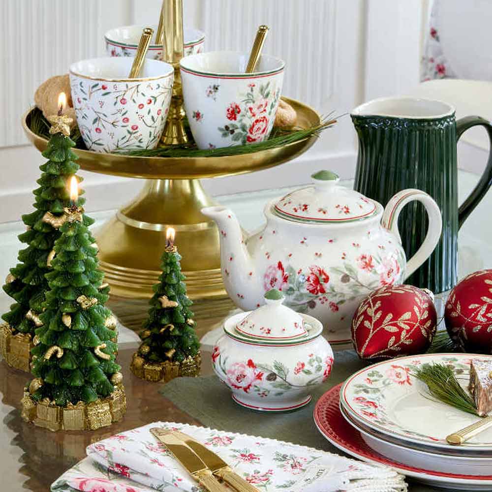 GreenGate - Leonora Merry Christmas Aufbewahrungsglas white 0,75L