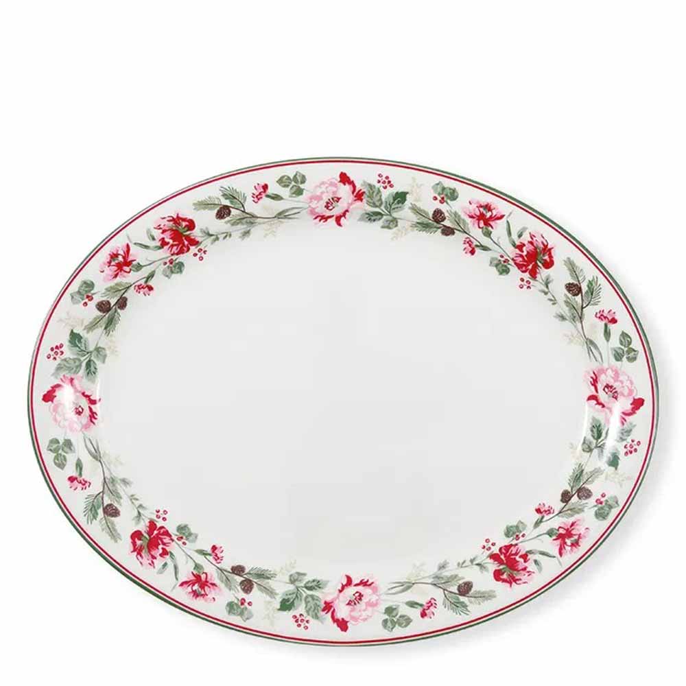 GreenGate - Leonora Servierplatte oval white