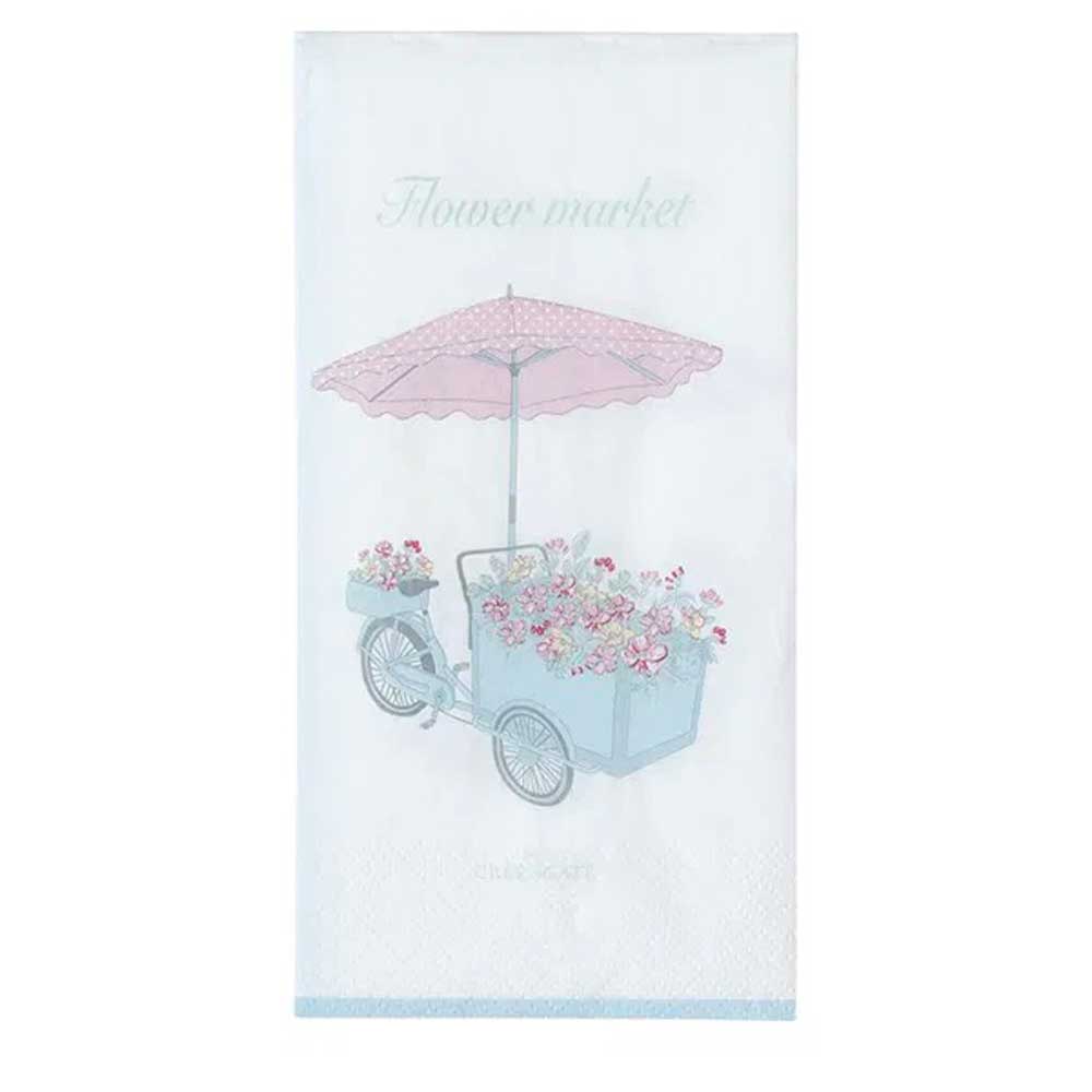 GreenGate - Portia Flowers Papierservietten White 16 Stück