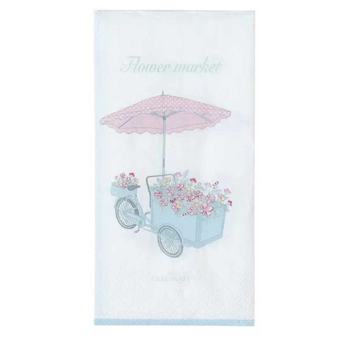 GreenGate - Portia Flowers Papierservietten White 16 Stück