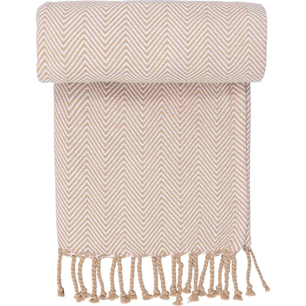 GreenGate - Woven Wolldecke beige 130 x 160 cm