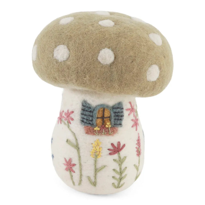 Gry & Sif - Großes Frühlings-Pilzhaus Filz mit Stickerei