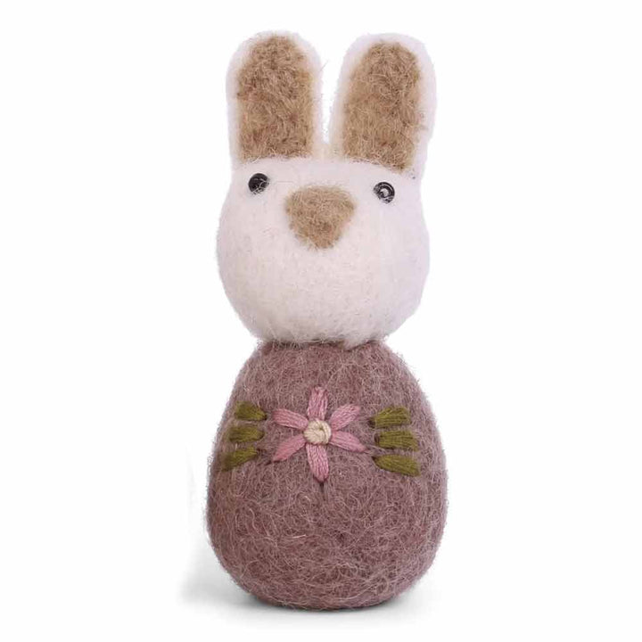 Gry & Sif - Anhänger Hase mit Blumen Stickerei Filz 2er-Set