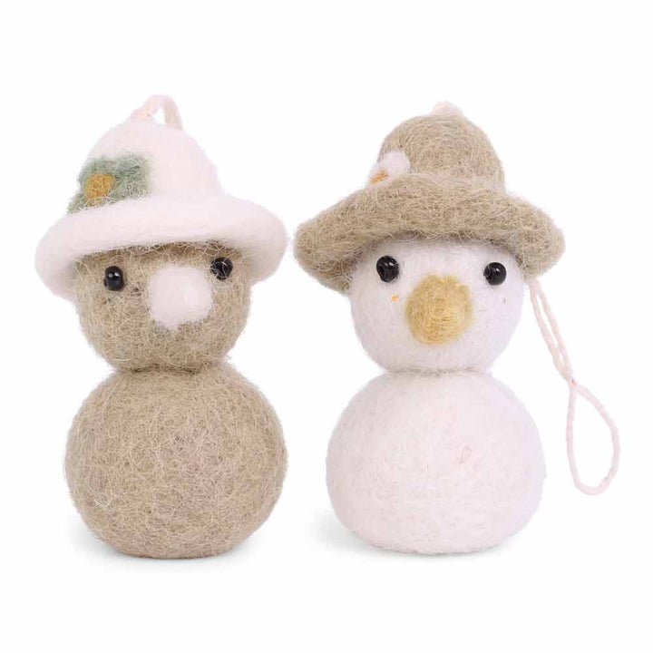 Gry & Sif - Anhänger Huhn mit Hut Filz 2er-Set