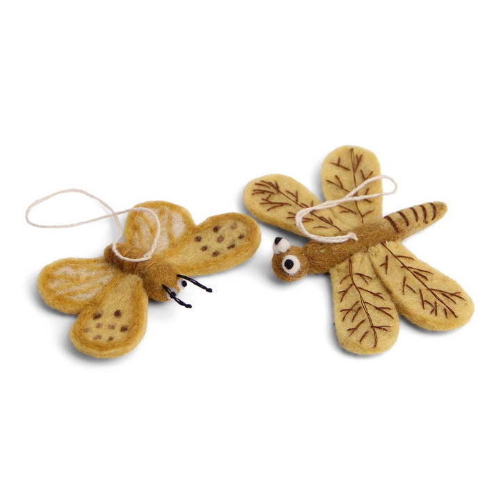 Gry & Sif - Anhänger Schmetterling & Libelle Filz 2er-Set