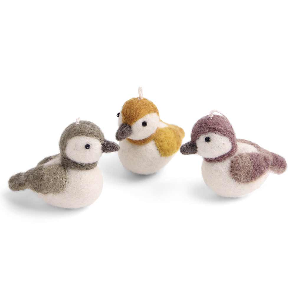 Gry & Sif - Anhänger Spatz Filz 3er-Set