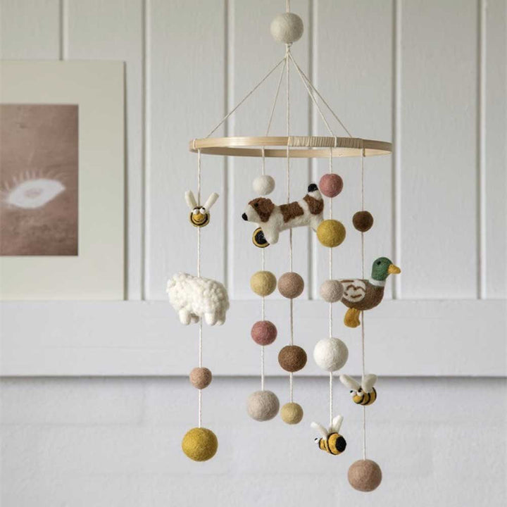 Gry & Sif - Baby Mobile Farmtiere