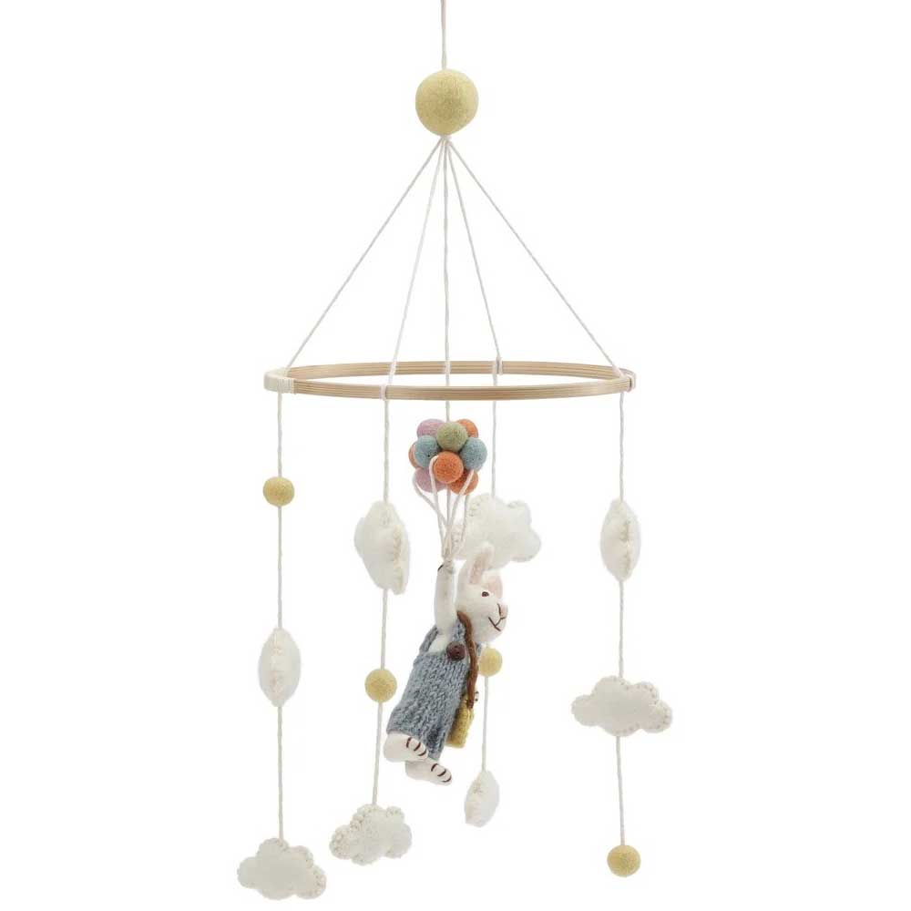 Gry & Sif - Baby Mobile Hase mit Luftballons