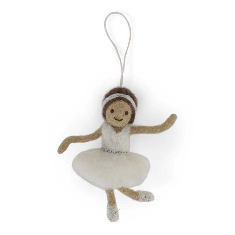 Gry & Sif - Ballerina Anhänger Filz weiß