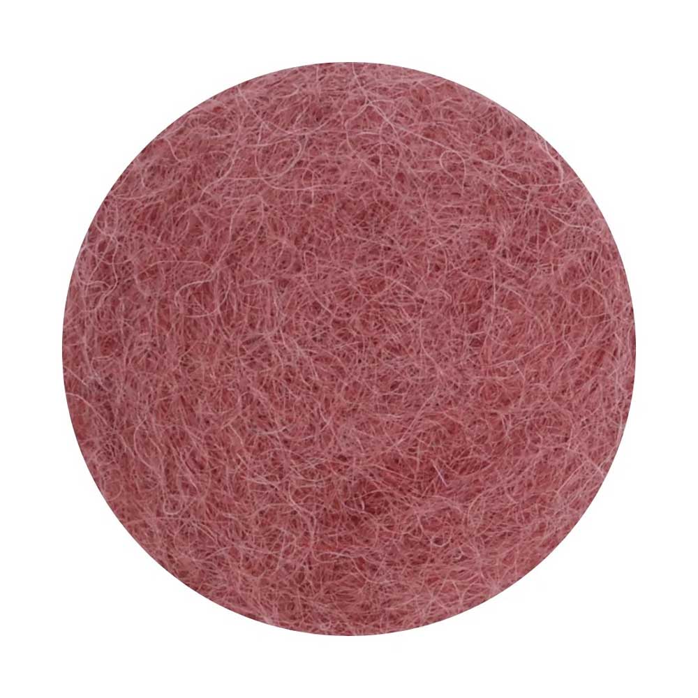 Ein Gry & Sif - Blume Filz Ø3 mit einer strukturierten, faserigen rosa Oberfläche.