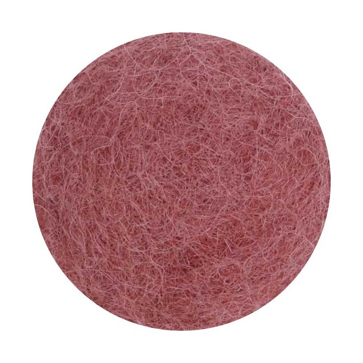 Ein Gry & Sif - Blume Filz Ø3 mit einer strukturierten, faserigen rosa Oberfläche.