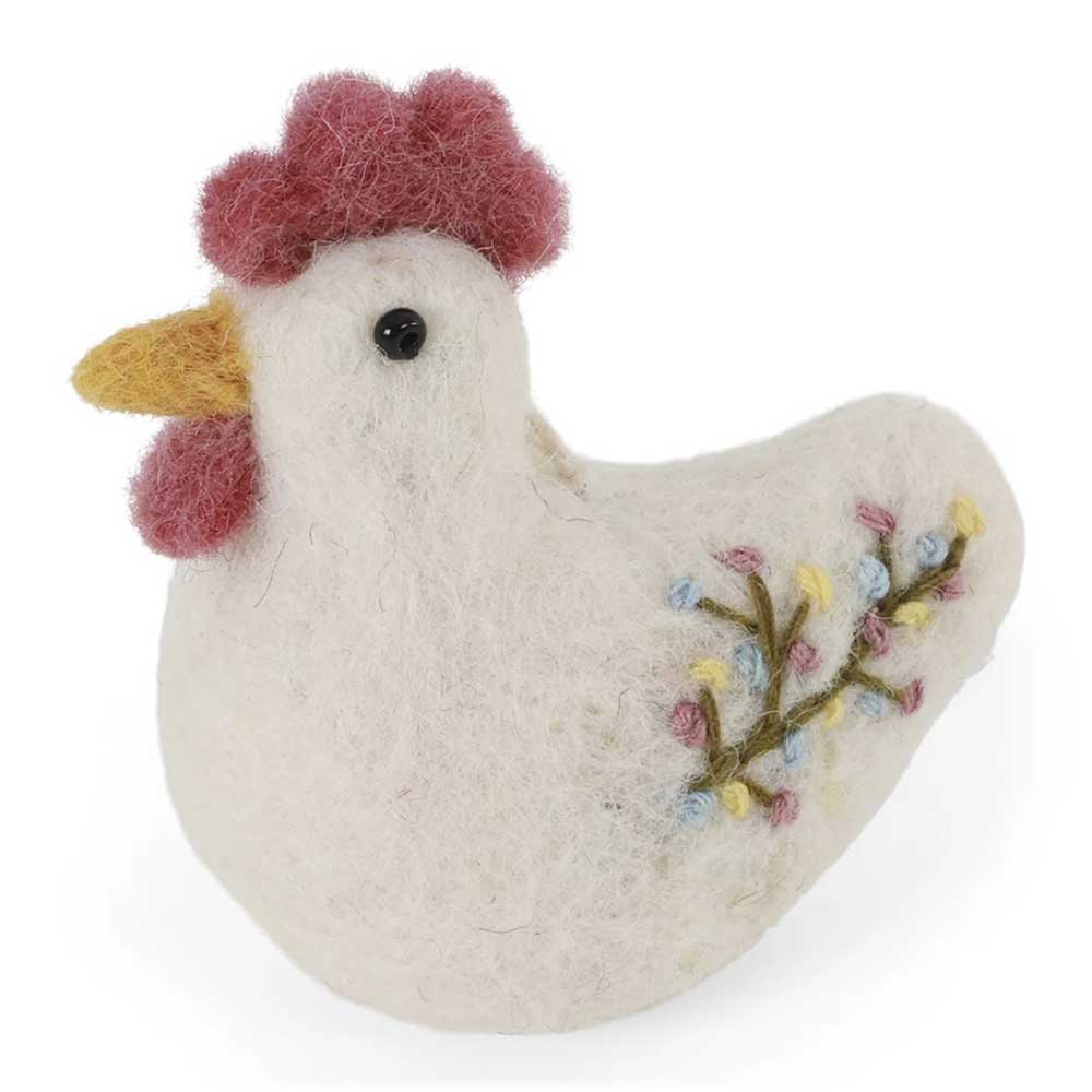 Gry & Sif - Huhn Filz mit Stickerei