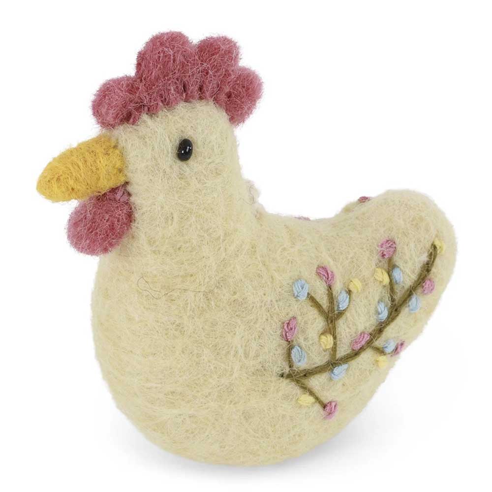 Gry & Sif - Huhn Filz mit Stickerei