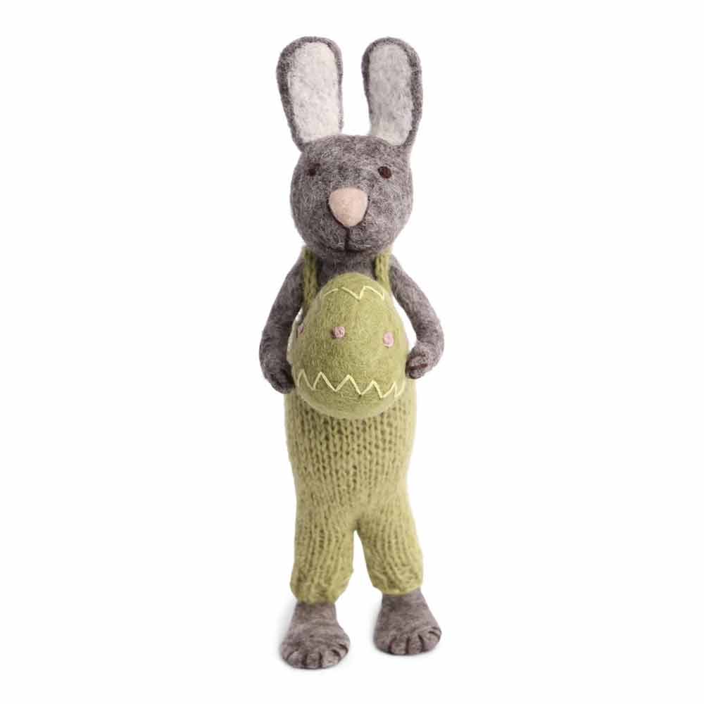 Gry & Sif - Hase Filz mit Ei Filz grün