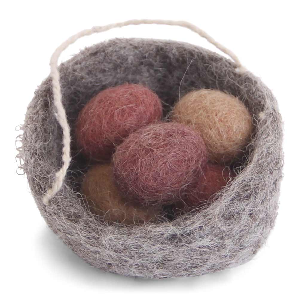 A Gry & Sif – Nest mit Eier Filz.