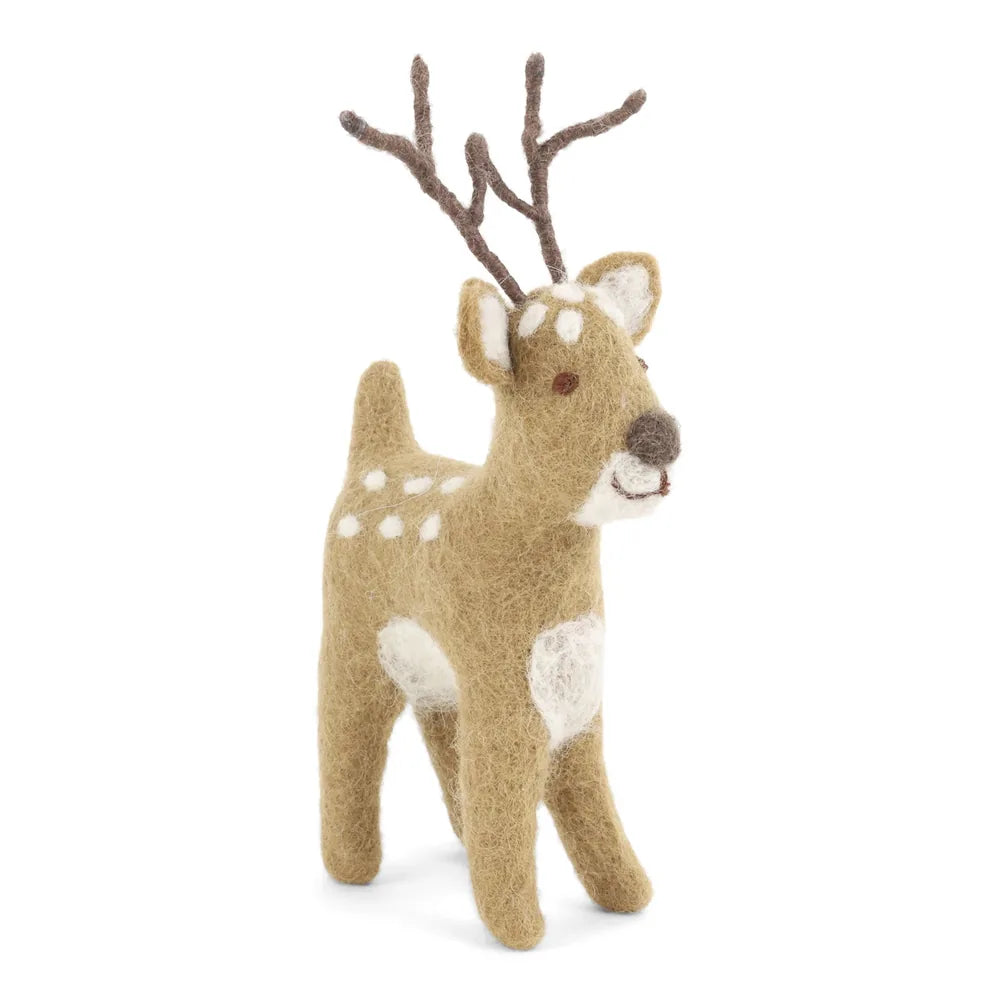 Gry & Sif – Niedlicher brauner Filzhirsch – Groß