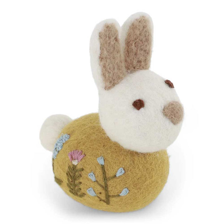 Gry & Sif - Sitzender Hase Filz mit Blumenstickerei
