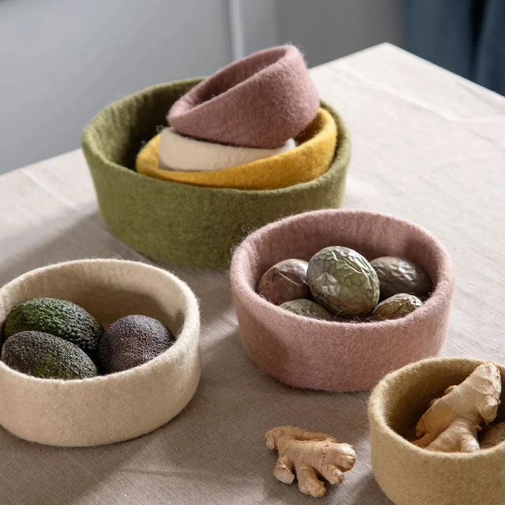 Gry & Sif - Schale Filz Lavendel – 3er-Set