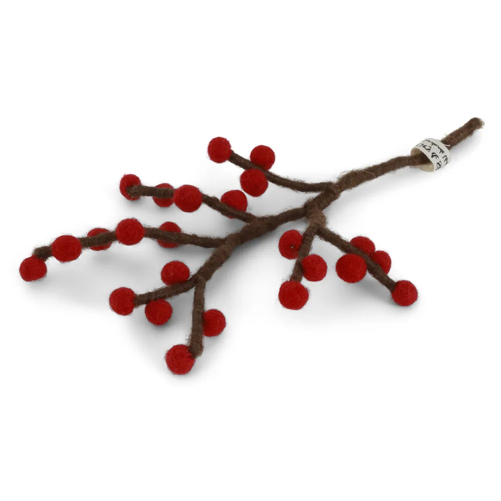 Gry & Sif - Mini-Zweig Filz mit Beeren