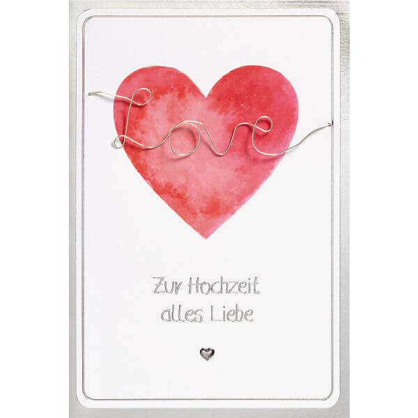 Hochzeitskarte Love