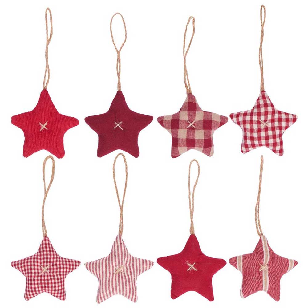 Ib Laursen - Anhänger Stern Stoff My Nostalgic Christmas