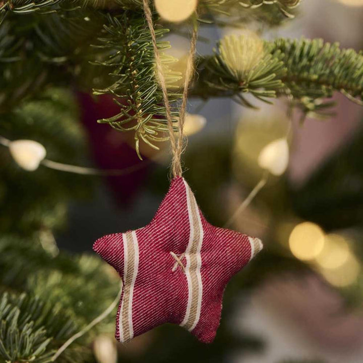 Ib Laursen - Anhänger Stern Stoff My Nostalgic Christmas