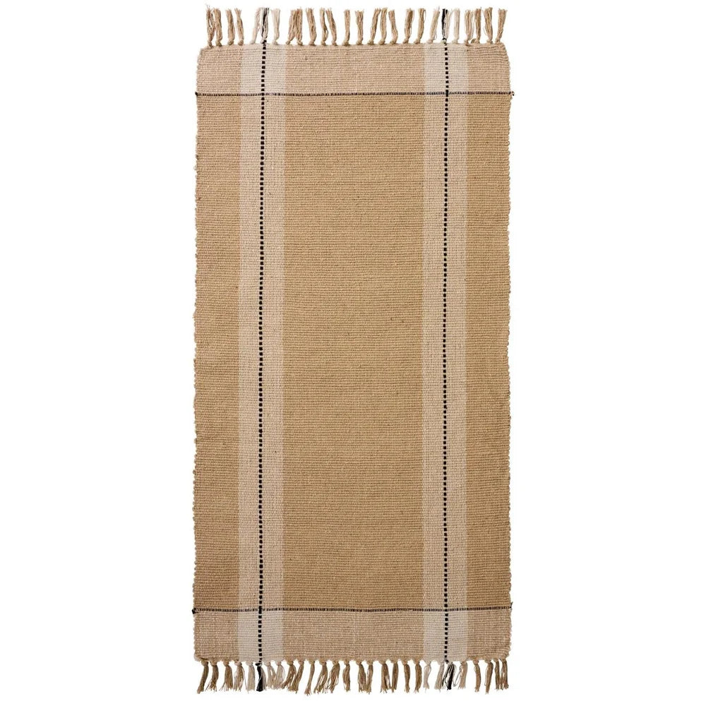 Ib Laursen - Bodenläufer, creme und beige, mit schwarzen Streifen