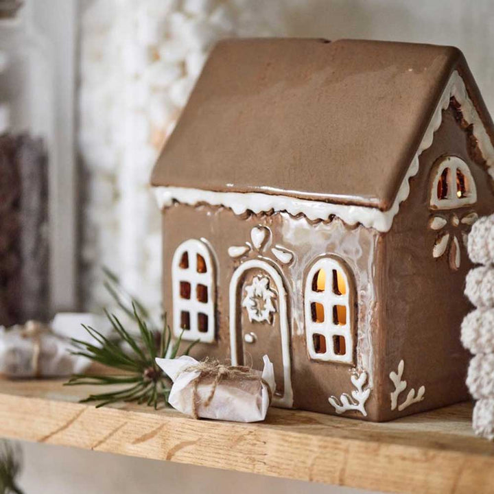 Ib Laursen - Haus für Teelicht Stillenat Gingerbread Türkranz