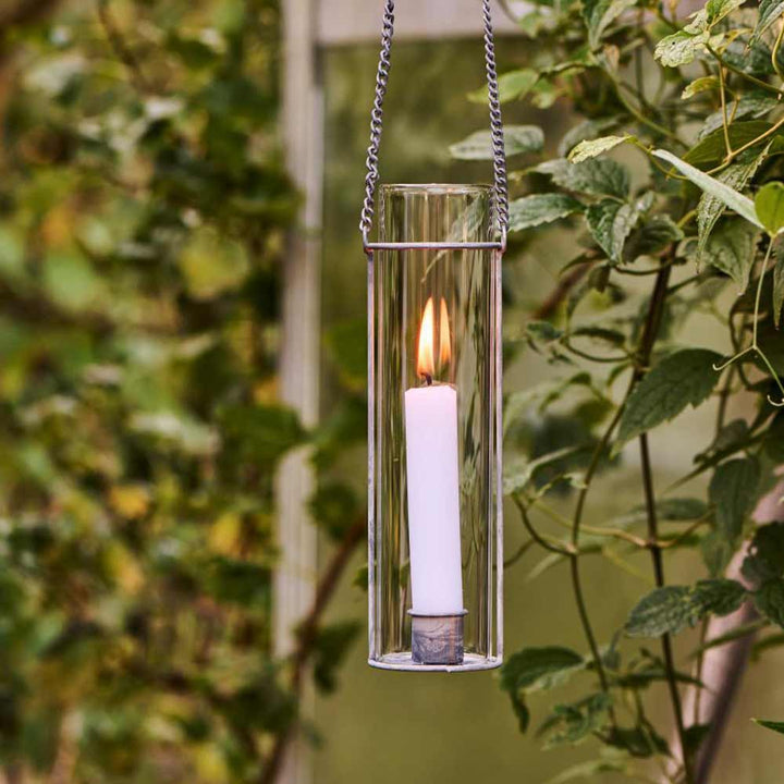 Ib Laursen - Kerzenhalter für Stabkerze mit Glas und Kette