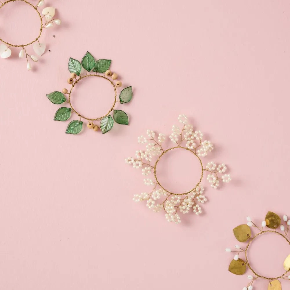 Ib Laursen - Kranz mini mit weißen Herzperlen Magic and Wishes