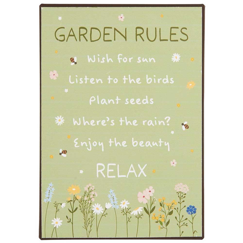 Ib Laursen - Metallschild Garden Rules