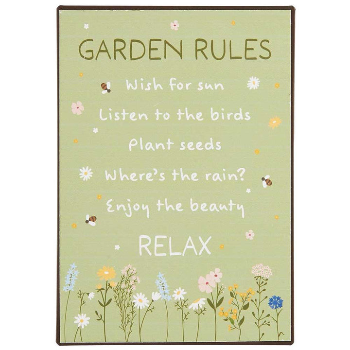 Ib Laursen - Metallschild Garden Rules