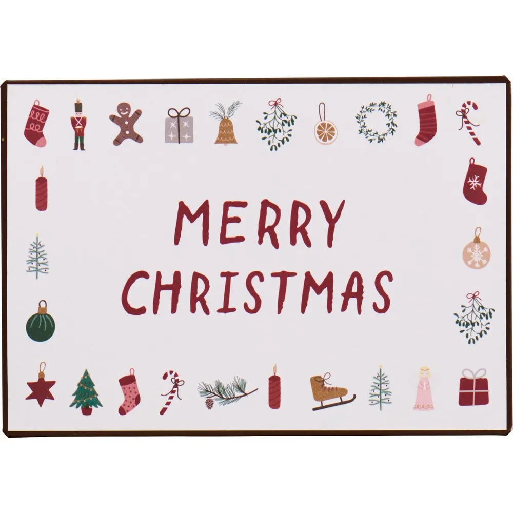 Ib Laursen - Metallschild Merry Christmas