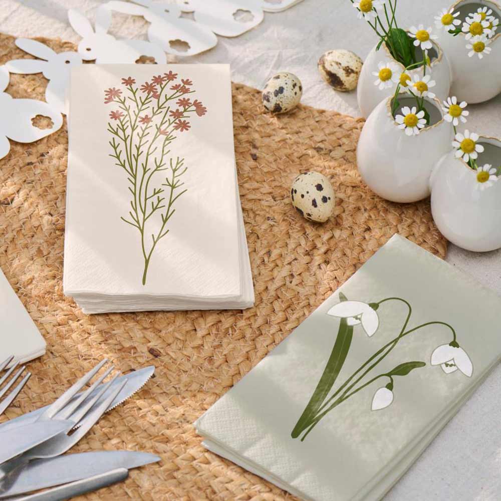 Ib Laursen - Serviette Schneeglöckchen 16 Stück
